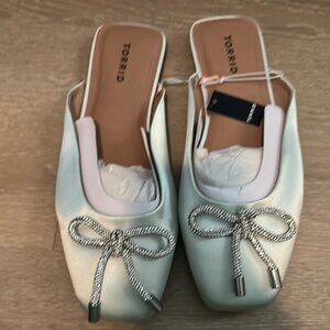 Torrid Cream Mules with Bow Detail